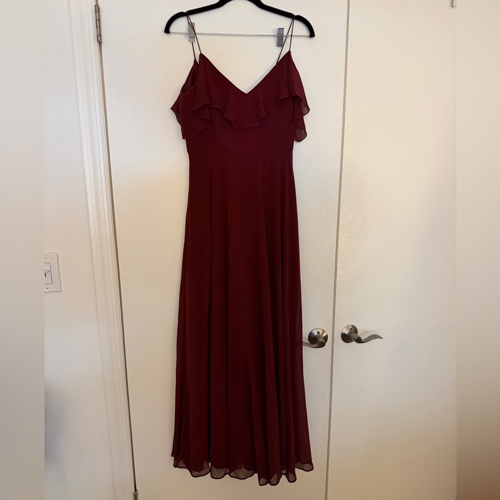 Jenny Yoo Burgundy Maxi Dress
